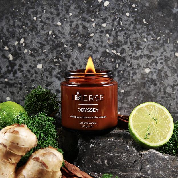Ароматическая свеча Immerse «Odyssey» 110 мл ОПТ фото 1