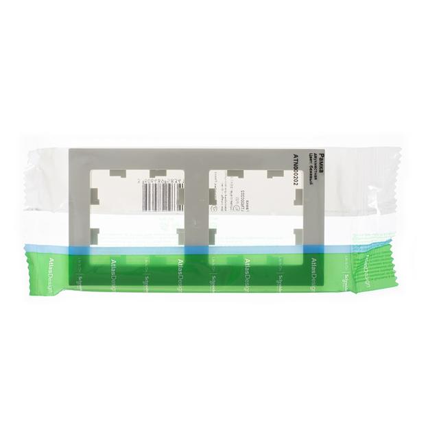 Systeme electric ATN000202 ATLASDESIGN 2-постовая РАМКА, универсальная, БЕЖЕВЫЙ фото 2