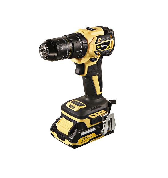 Дрель-шуруповерт аккумуляторная бесщеточная ударная PLATINUM в кейсе 18 В 65Нм патрон 13мм 2х2Ач фото 1