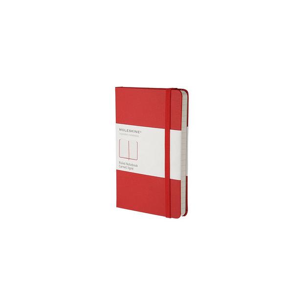 Блокнот Moleskine Classic, 192стр, в линейку, твердая обложка, красный [mm710r] фото 1