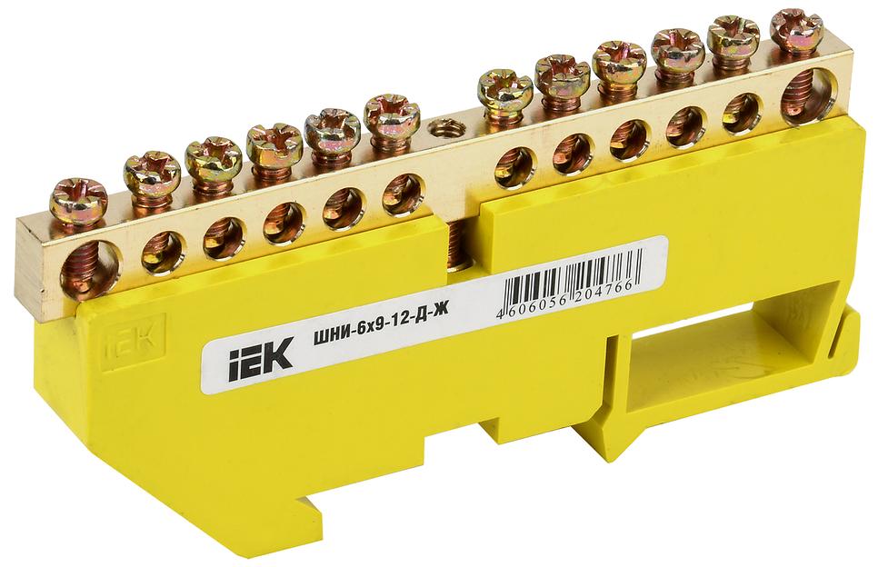 Iek YNN10-69-12D-K05 Шина PE "земля" на DIN-изол ШНИ-6х9-12-Д-Ж ИЭК фото 1