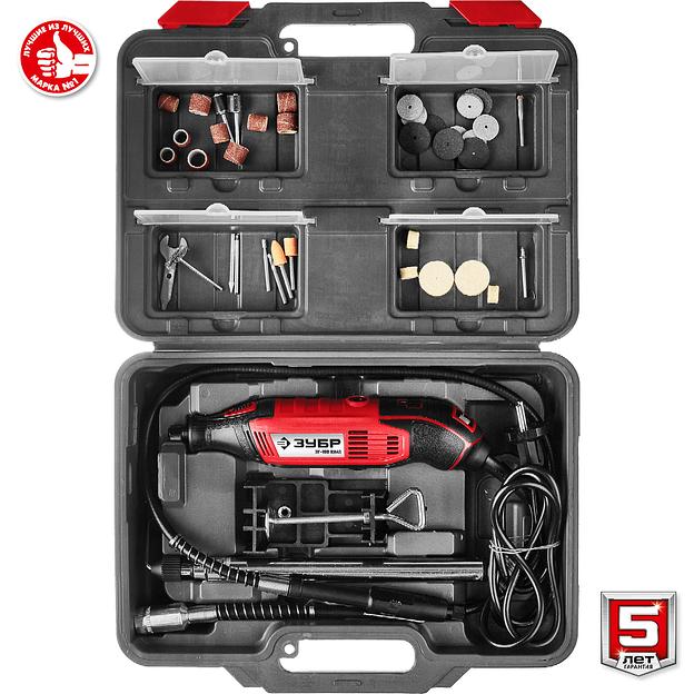 Гравёр электрический Зубр серия «Мастер» ЗГ-160 КН41 220В/160 Вт, 3,2 мм с набором насадок ОПТ фото 9