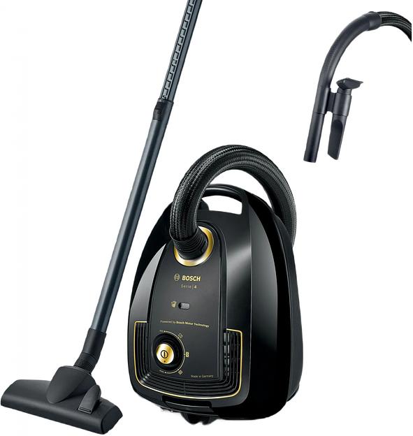 Пылесос Bosch BGL38GOLD черный/золотистый фото 1
