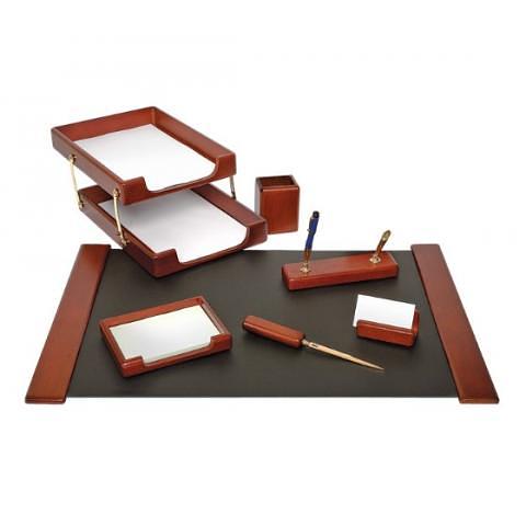 Настольный набор, 8 предметов, темно-бордовый, Forofis Wood фото 1