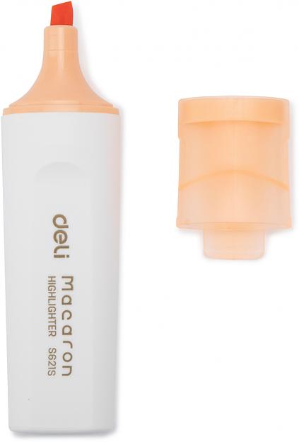 Набор текстовыделителей Deli ES621SORANGE-P Macaron скошенный пиш. наконечник 1-5мм оранжевый (10шт.) фото 2