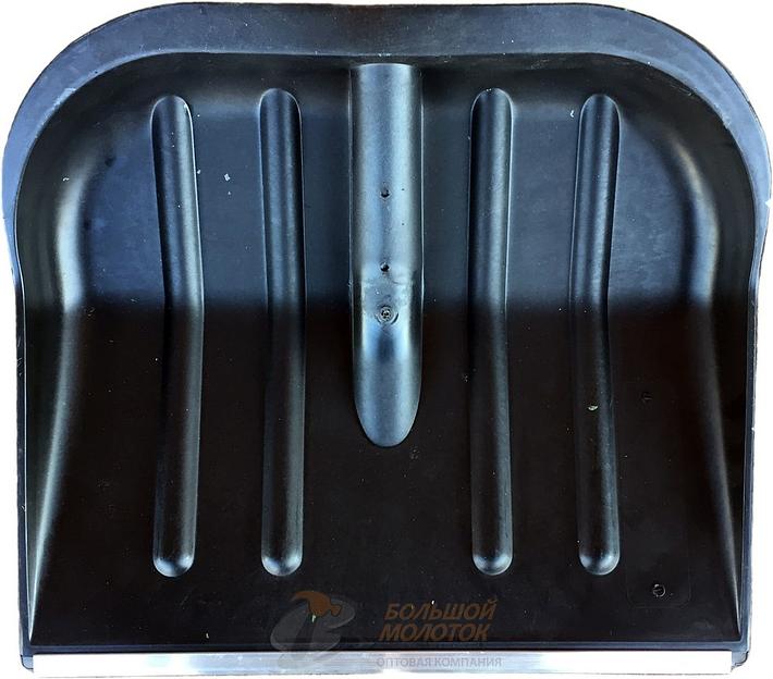 Лопата снегоуборочная пластм. с ал. планкой "№2" 460*400 /10 фото 1