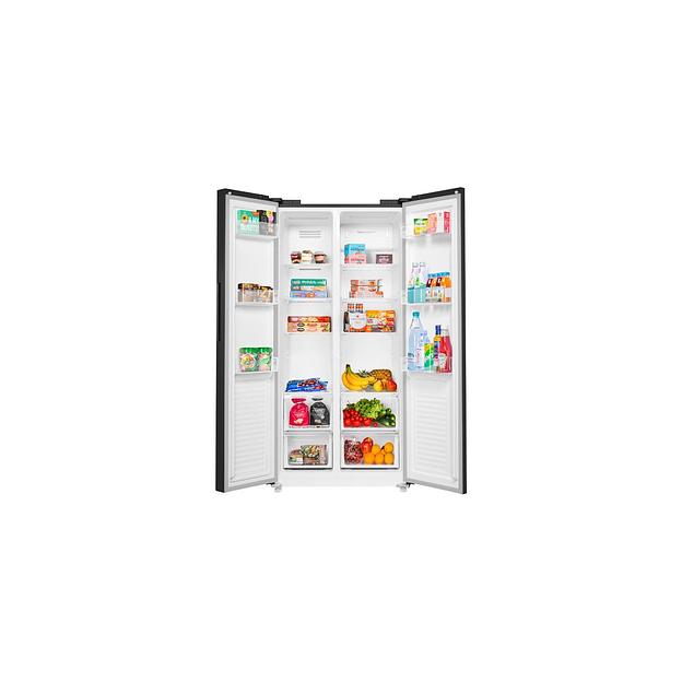 Холодильник двухкамерный MAUNFELD MFF177NFBE Total No Frost, Side by Side, инверторный черный фото 1