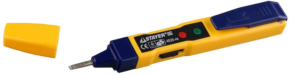 STAYER MS-48M, 3 уровня чувствительности, 70 - 250 В, 145 мм, тестер напряжения (4520-48) фото 1