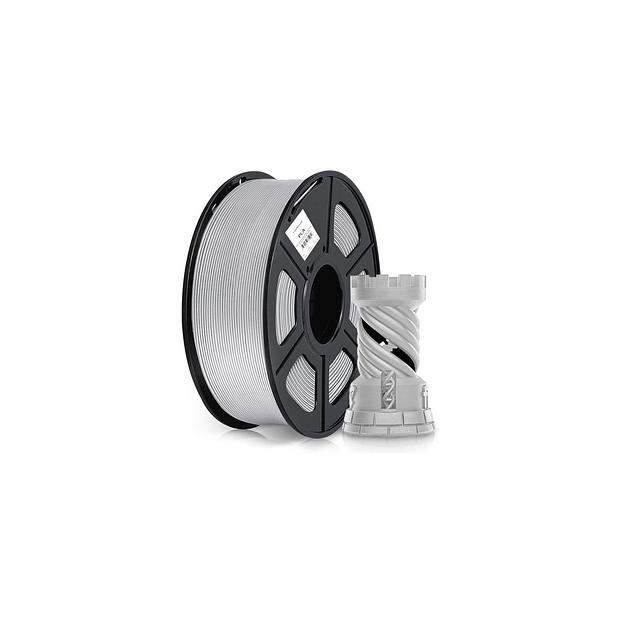 Пластик Cactus CS-3D-PLA-1KG-SILVER PLA/ 1.75мм/ 1кг/ 326м/ серебристый фото 1