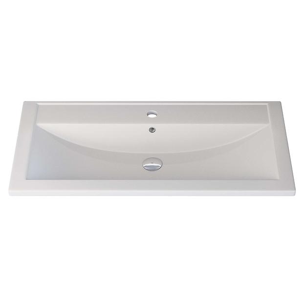 Раковина кварцевая для ванной Uperwood Foster Quartz 90 см, белая матовая, жасмин фото 3