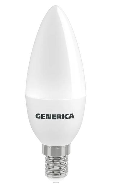 Лампа светодиодная C35 свеча 8Вт 230В 3000К E14 GENERICA ОПТ фото 2