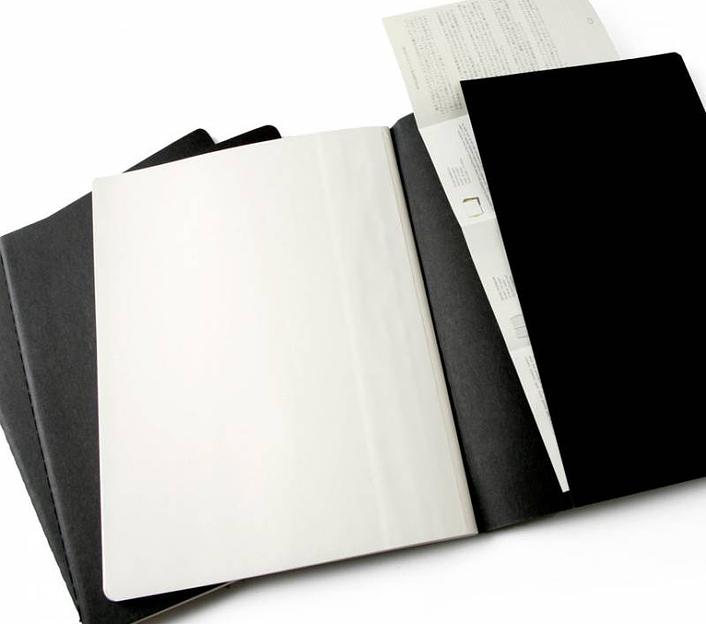 Блокнот Moleskine CAHIER JOURNAL QP321 XLarge 190х250мм обложка картон 120стр. линейка черный (3шт) фото 4
