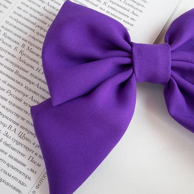 Заколка для волос Casanda Hey «Бантик» ярко фиолетовый, опт фото 1