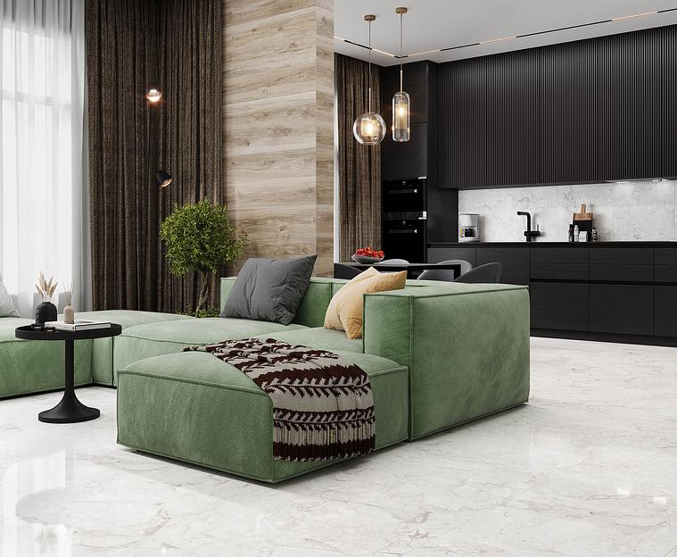 Emil white керамогранит светло-серый полированный 60x120 опт фото 2