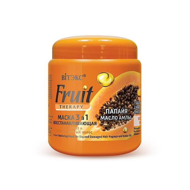 Витэкс маска 3 в 1 восстанавливающая для сухих и поврежденных волос папайя, масло амлы 450мл фото 1
