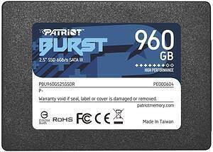 SSD жесткий диск SATA2.5" 960GB BURST E PBE960GS25SSDR PATRIOT фото 1