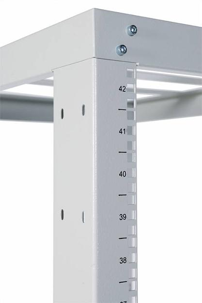 Стойка двухрамная ЦМО СТК-С-45.2.1000 45U 560ммX1280мм направл.закл.гайки 480кг серый фото 3