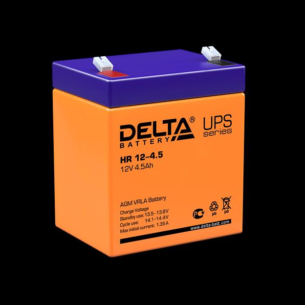 Delta HR 12-4.5 (4.5 А\ч, 12В) свинцово- кислотный аккумулятор фото 1