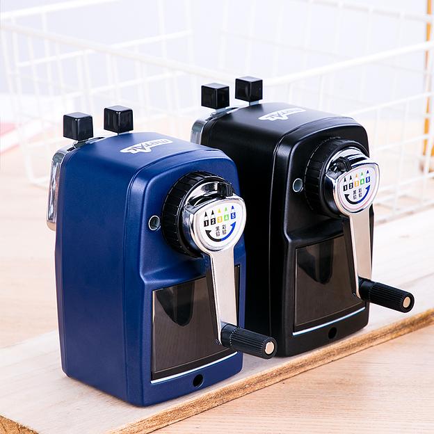 Точилка для карандашей механическая Deli 71156BLACK 1 отверстие металл черный фото 4