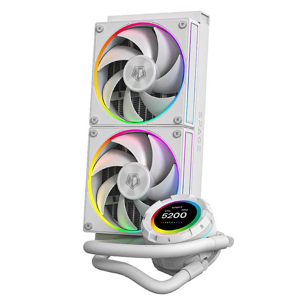 Система водяного охлаждения ID-Cooling SL240 WHITE Soc-AM5/AM4/1151/1200/2066/1700 4-pin 14-30dB Al+Cu 300W LED Ret фото 3