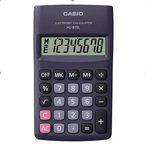 Калькулятор карманный CASIO HL-815L-BK-W-GP фото 1