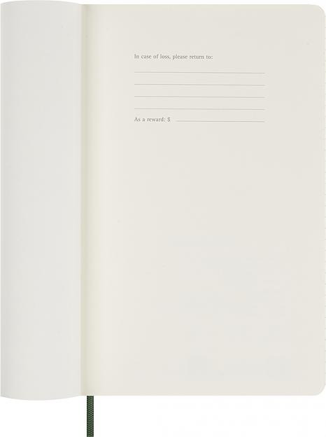 Еженедельник Moleskine CLASSIC SOFT WKNT Large 130х210мм датир.12мес 144стр. мягкая обложка зеленый фото 2