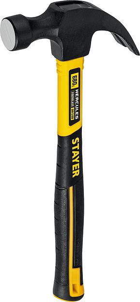 STAYER Fiberglass, 680 г, с фиберглассовой рукояткой, столярный молоток-гвоздодёр, Professional (2026) фото 2