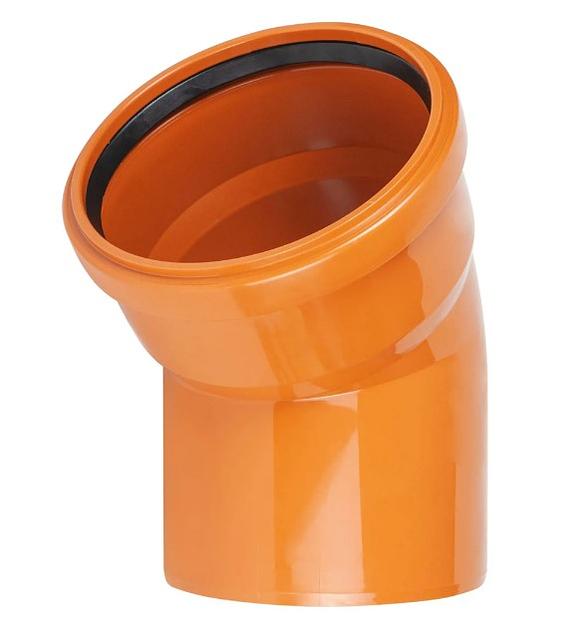 Отвод 45 град. 110 мм для наружной канализации фото 1