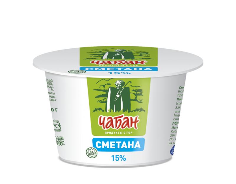 Сметана «Чабан» 15 % стакан 200 г фото 1
