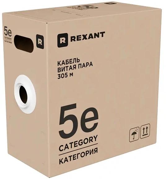 Кабель информационный Rexant 01-0049-R кат.5E U/UTP 4 пары 24AWG нг(А)-HF внутренний 305м оранжевый фото 1