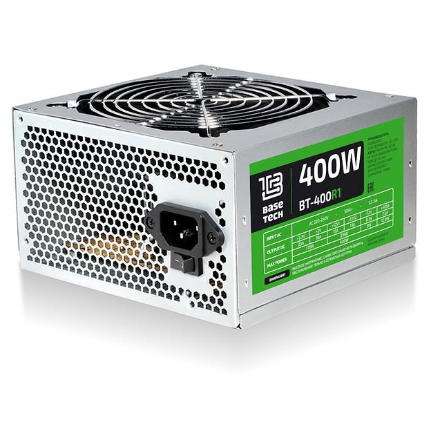 Блок питания ATX BaseTech R1, 400W, Bulk (BT-400R1) фото 1