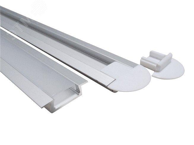 Профиль к LED ленте PAL 2206 врезной анодированный (2м) фото 3