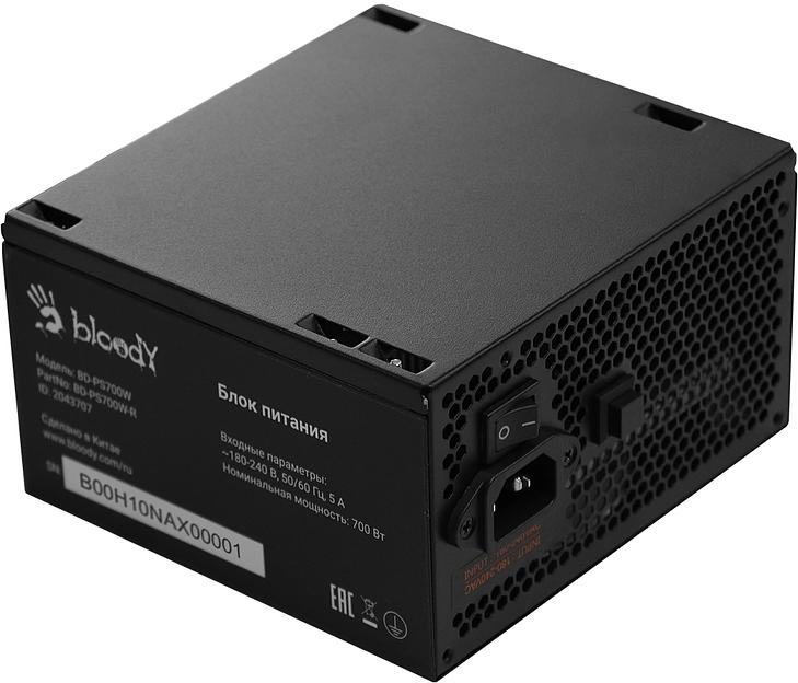 Блок питания Bloody ATX 700W BD-PS700W 80 PLUS WHITE (20+4pin) APFC 120mm fan color LED 6xSATA RTL фото 9