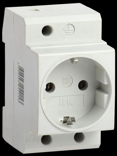 Розетка на DIN-рейку с заземлением контактов РАр 10-3-ОП фото 1
