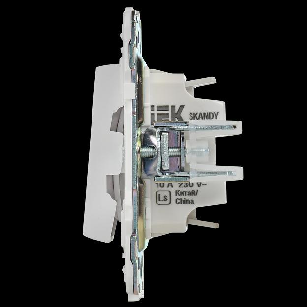 SKANDY Выключатель 2-клавишный 10А SK-V04W арктический белый IEK фото 4