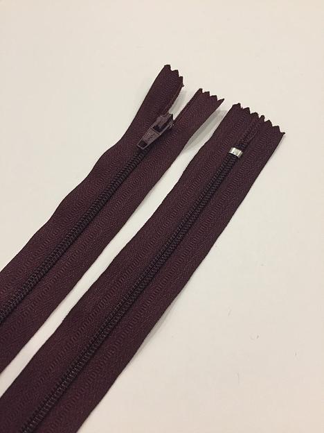 Молния брючная №3 20см. Бордовый фото 1