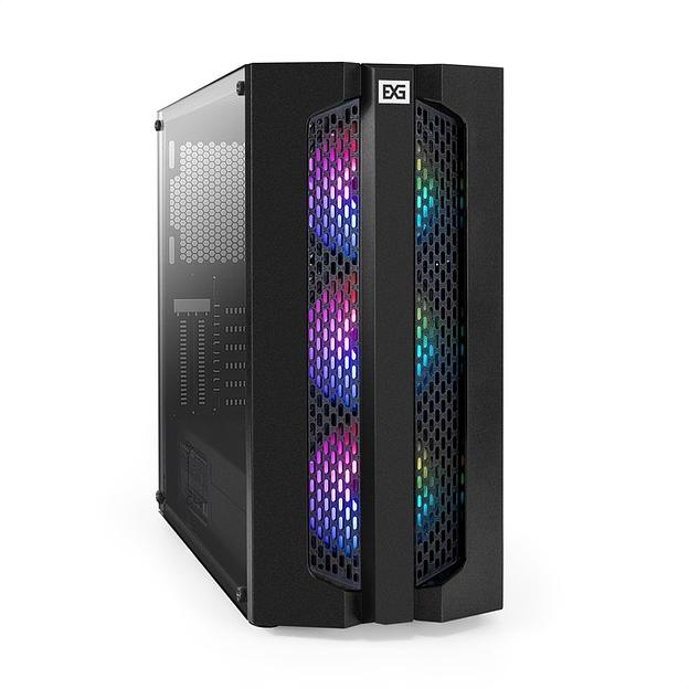 Exegate EX294974RUS Корпус Miditower ExeGate EVO-9205-NPX500 (ATX, БП 500NPX с вент. 12 см, с окном, 1*USB+1*USB3.0, аудио, 3 вент. 12см с RGB подсветкой) фото 1