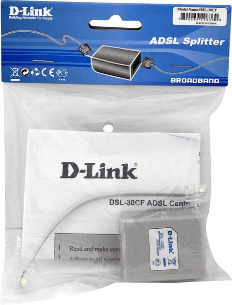 Сплиттер DialUp D-Link DSL-30CF/RS RJ-11 Annex A/L/M белый фото 6