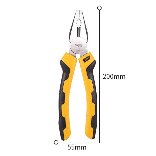 Комбинированные плоскогубцы Deli DL2008 200мм, двухкомпонентная рукоять фото 3