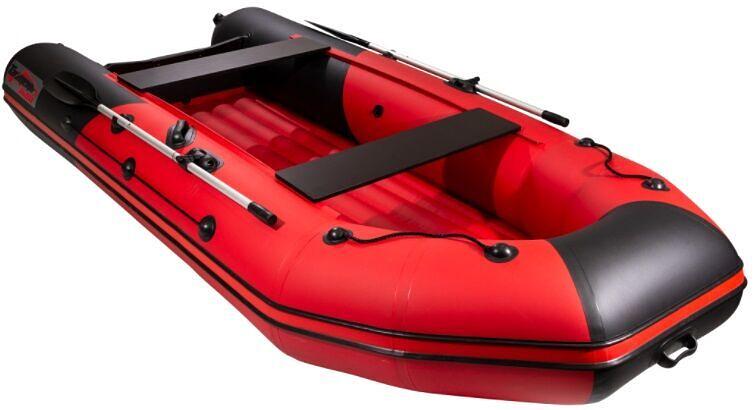 Лодка Таймень NX 3600 НДНД PRO, 3600*1680*465 мм., цвет: красный-черный фото 3