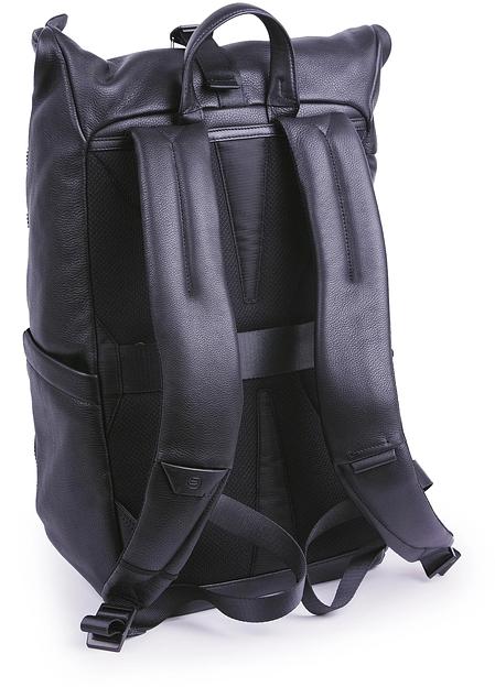 Рюкзак Piquadro Than CA6612S135/N роллтоп черный кожа фото 2