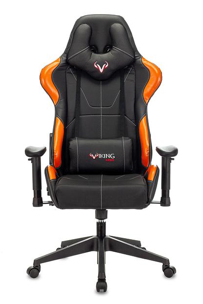 Кресло игровое Бюрократ VIKING 5 AERO черный/оранжевый искусственная кожа с подголов. крестовина пластик фото 2