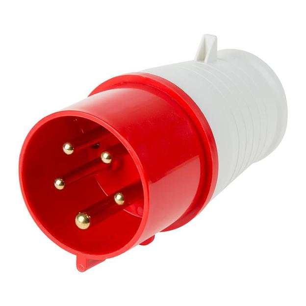 Вилка 025 переносная 3Р+РЕ+N 32А 380В IP44, REXANT фото 1