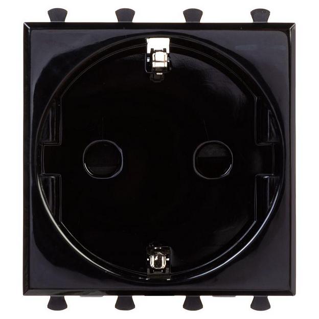 Dkc 4402002 Розетка "Черный квадрат", 2P+E, с з/ш, "Avanti", 2 мод. фото 1