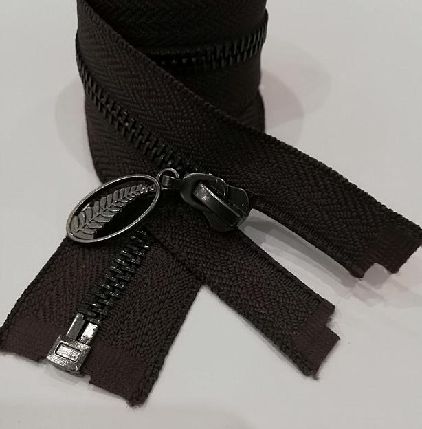 Молния металл №5 80см. 1зам.  Темно-коричневый темный зуб фото 1