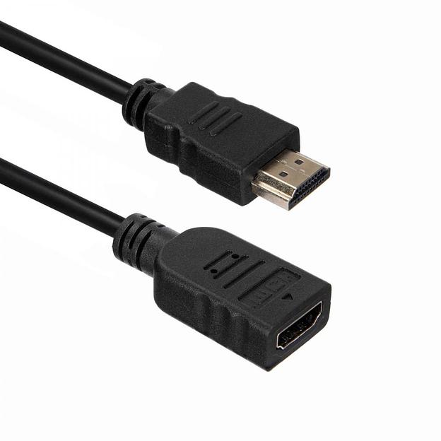Кабель ACD Кабель ACD-DHHF1-30B |ACD-DHHF1-30B| HDMI 1.4, Golden Plated,19m/19f, HDMI extension, Черный, 3м |ACD-DHHF1-30B| (742286) фото 2