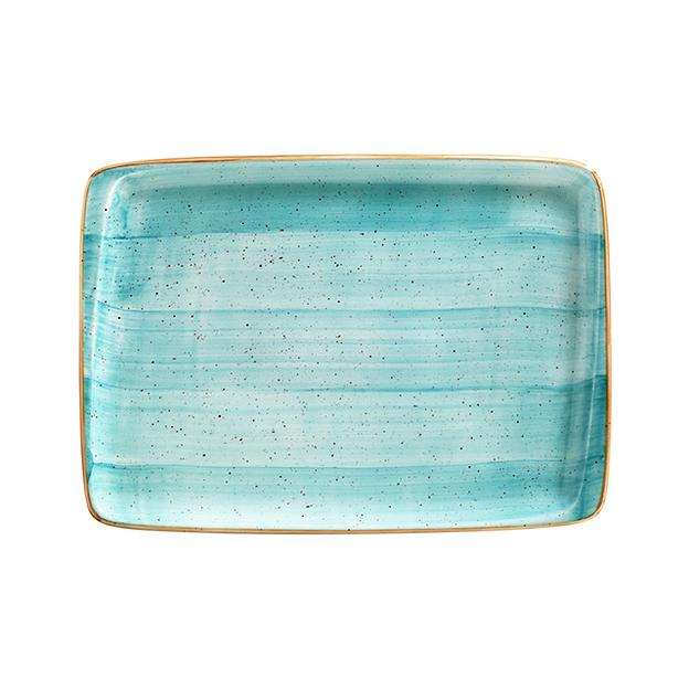 Блюдо прямоуг. 360*250 мм. Аква, форма Мув /1/6/ фото 1