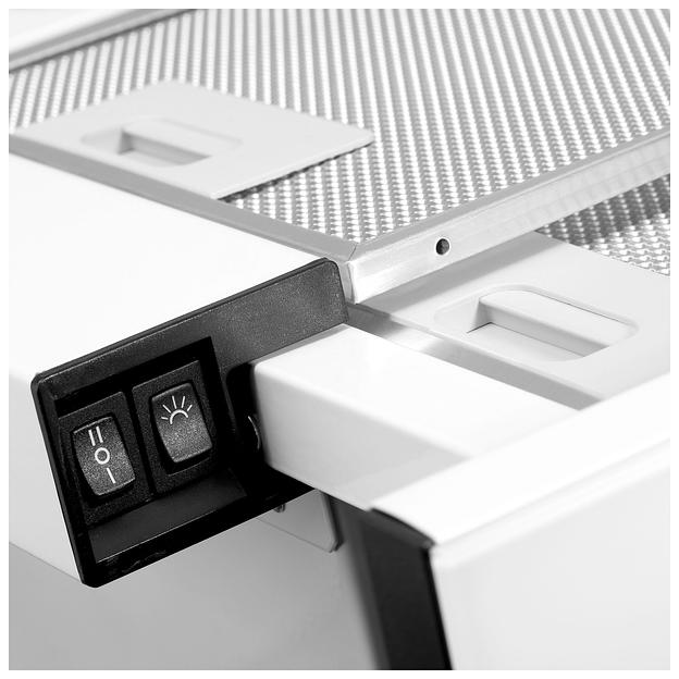 Вытяжка встраиваемая Hyundai HBH 6236 WG белый управление: кнопочное (1 мотор) фото 7