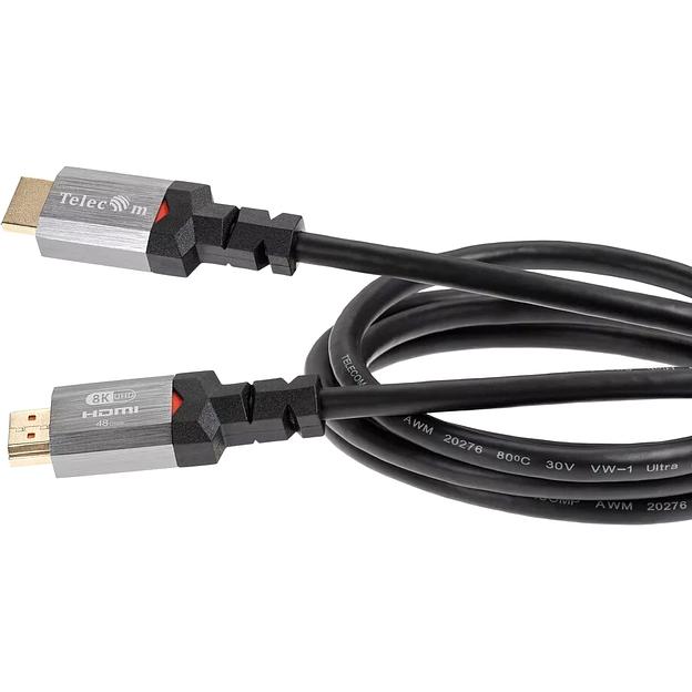 Кабель HDMI 19M/M,ver. 2.1, 8K@60 Hz 2m метал разъемы, Telecom VCOM Telecom TCG365-2M фото 5