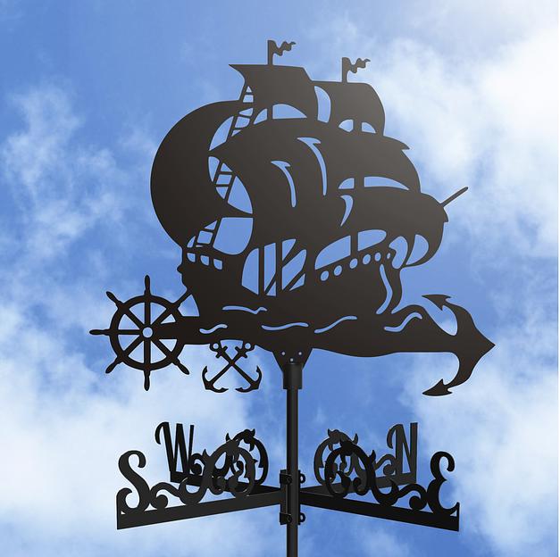 Флюгер «Корабль со штурвалом» ОПТ фото 1